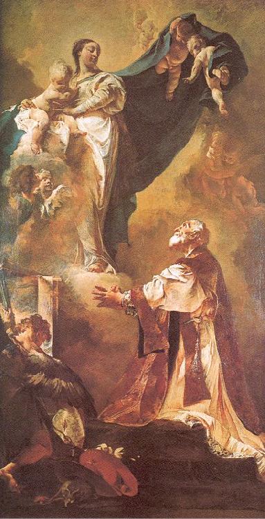 PIAZZETTA, Giovanni Battista The Virgin Appearing to St. Philip Neri oil painting picture